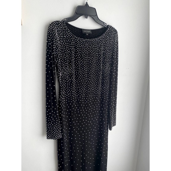 Xscape Dresses & Skirts - Xscape Black and silver Long sleeve gown